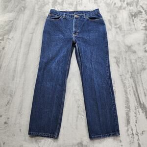 Jeanology Collection Jeans Womens 12P PETITE Blue Mid Rise Straight Leg Denim